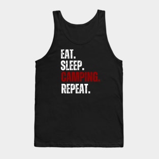 Eat Sleep Camping Repeat, Funny Camping, Happy camper Tank Top